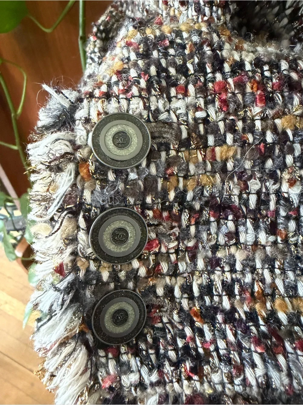 CHANEL Multicolor Tweed Jacket - Women's Classic Frayed Hem